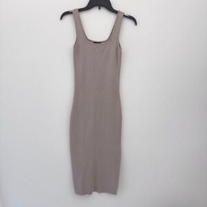 Miou Muse‎ Bodycon Midi Slits Dress Women Size S Sleeveless